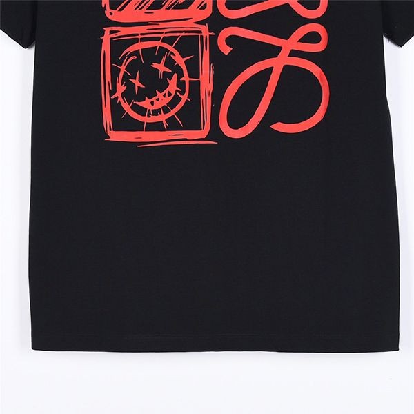 注目★ロエベ エンブロイダリー 偽物 アナグラム Tシャツ lof75331